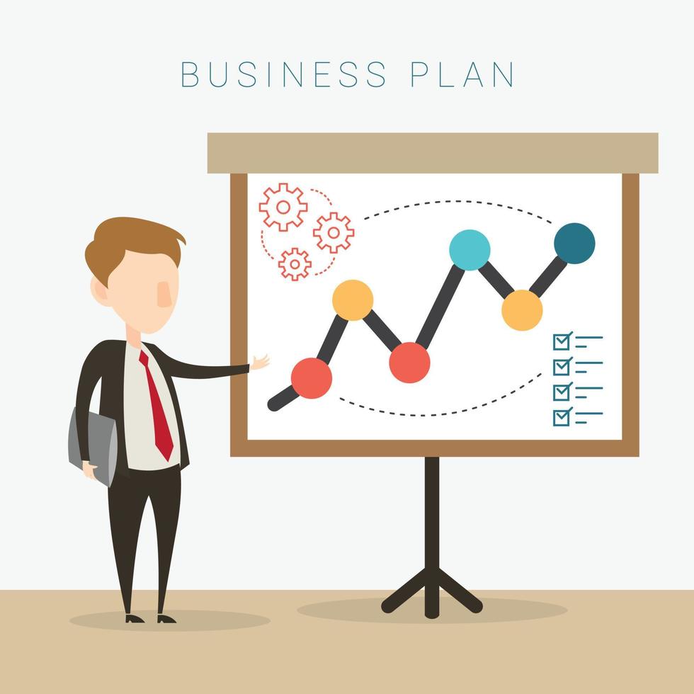 modèle de conception de plan d'affaires. illustration vectorielle vecteur