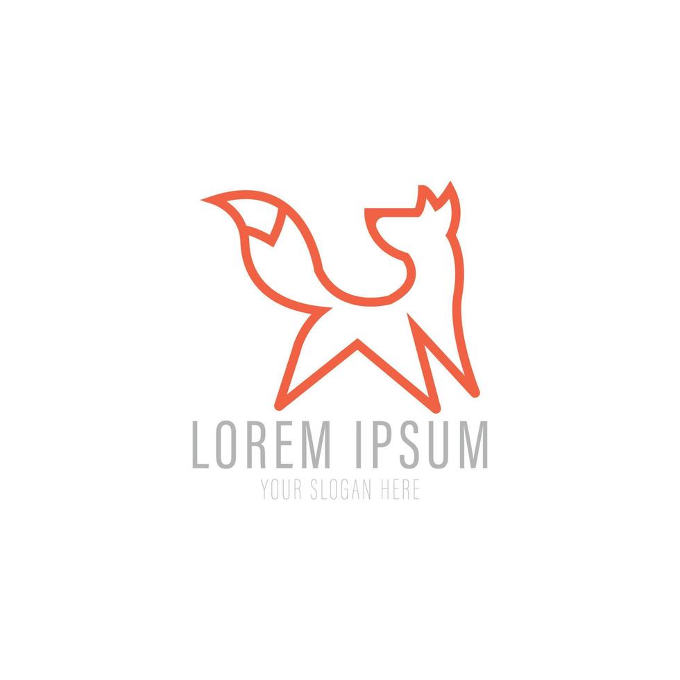 icône de logo de renard créatif, modèle de conception de vecteur