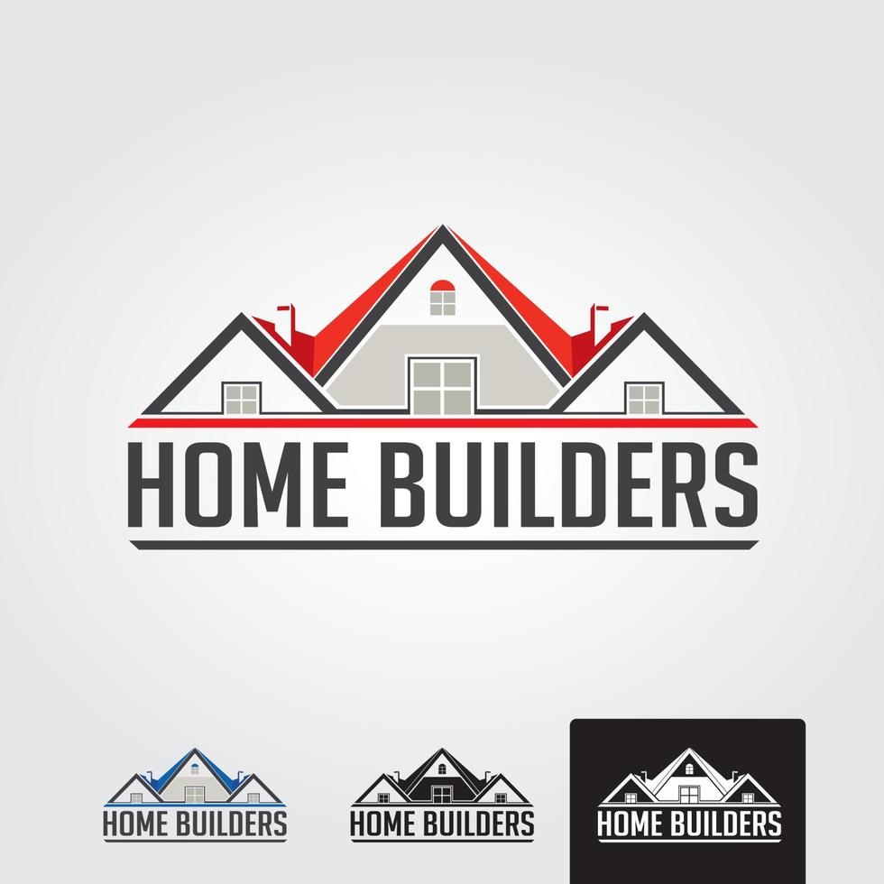 modèle de logo de constructeur de maison minimal - vecteur