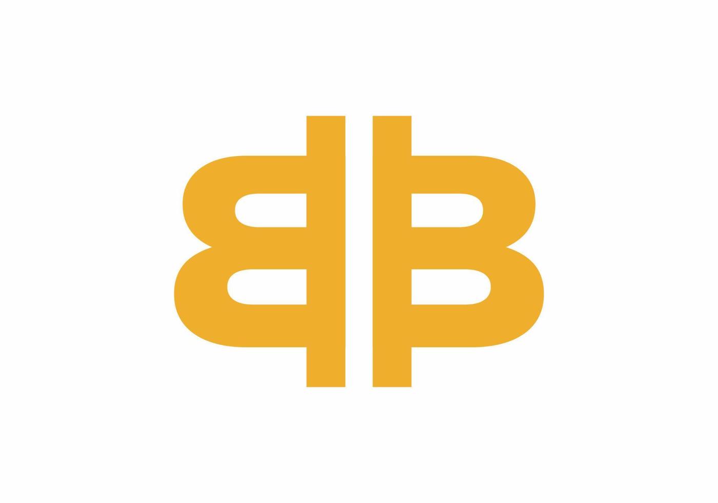 inspiration de conception de symbole de logo bouddhiste ou bb initial de bitcoin vecteur