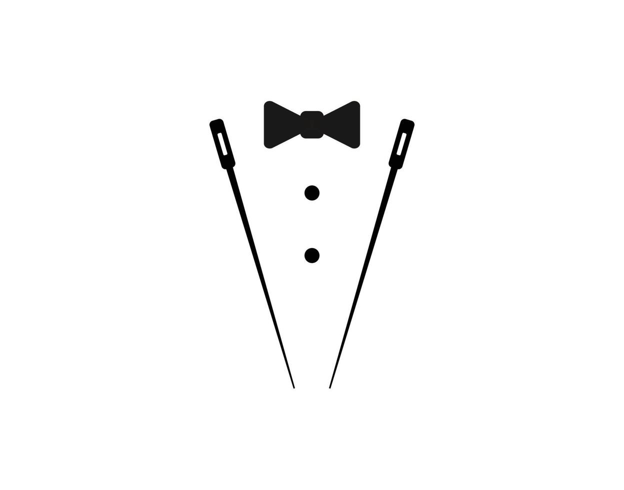 aiguille ruban cravate smoking logo symbole tailleur conception inspiration vecteur