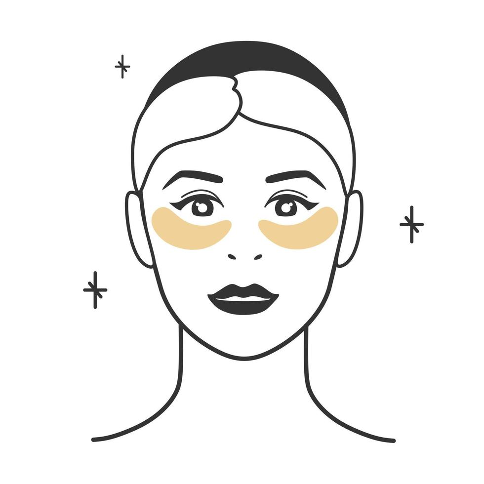 correctifs pour les options de visage et l'ordre d'utilisation. un ensemble d'illustrations vectorielles. vecteur