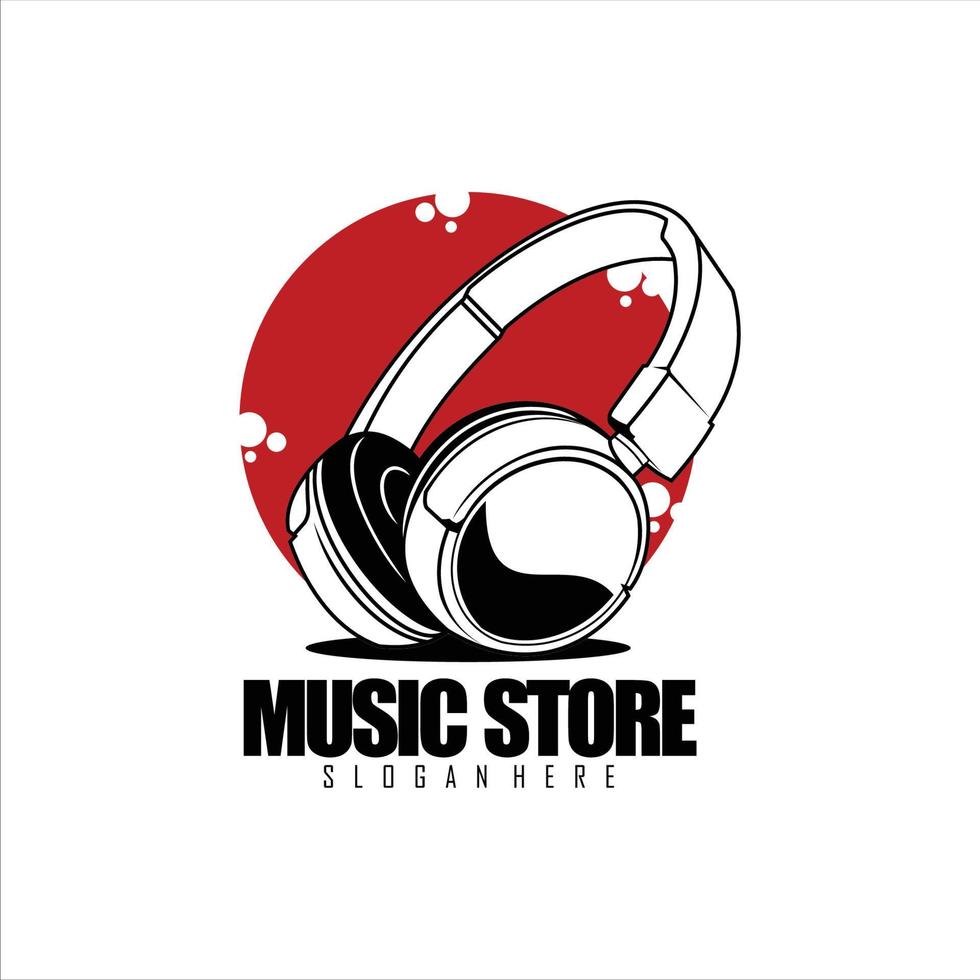 modèle de logo de magasin de musique.eps vecteur