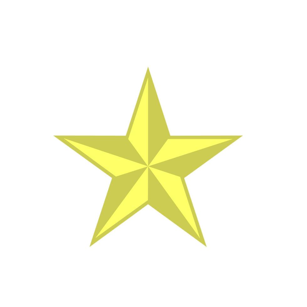 vecteur d'icône étoile sur fond blanc