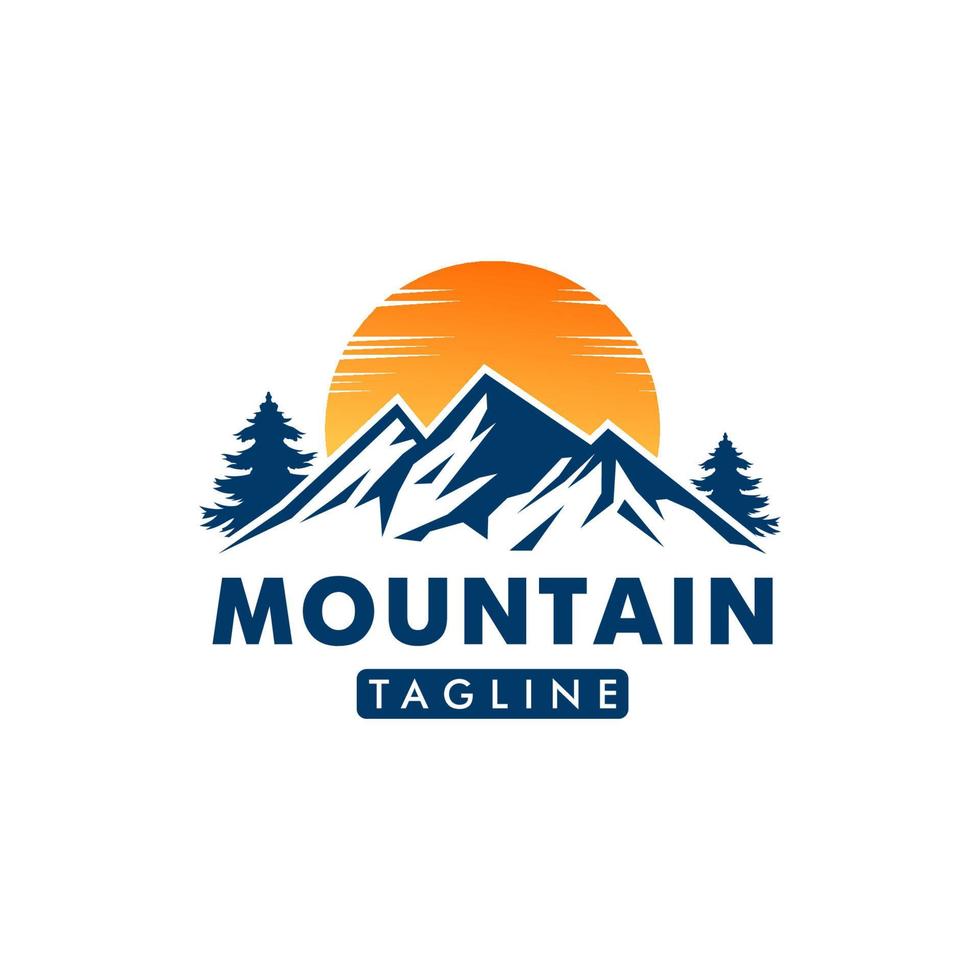 modèles de conception de vecteur de logo de montagne