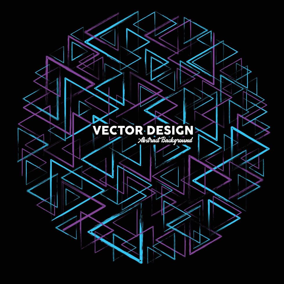 fond abstrait artistique dans des couleurs bleu clair et violet faites de formes triangulaires aléatoires. illustration vectorielle. vecteur