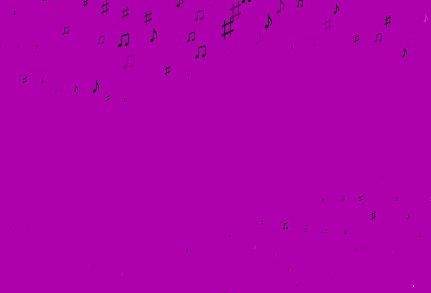 motif vectoriel violet clair avec des éléments de musique.