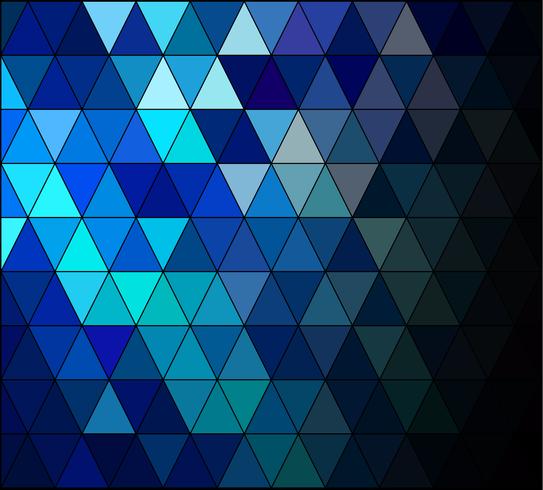 Fond de mosaïque grille bleue, Modèles de conception créative vecteur