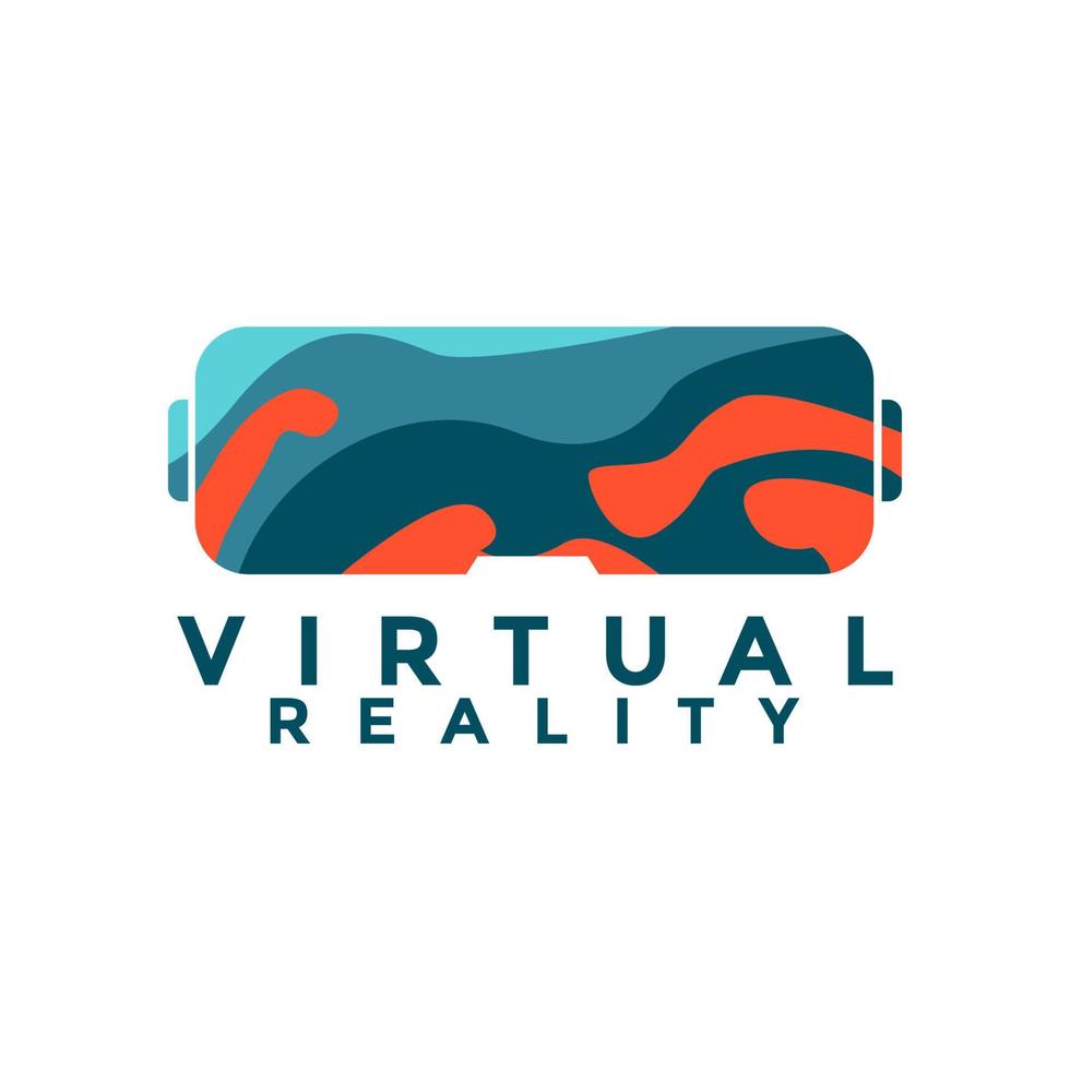 vecteur d'icône de logo de réalité virtuelle vr