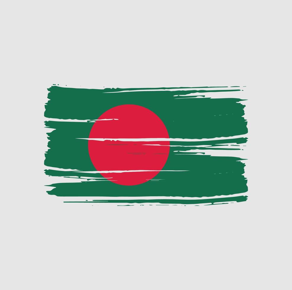 brosse drapeau bangladesh. drapeau national vecteur