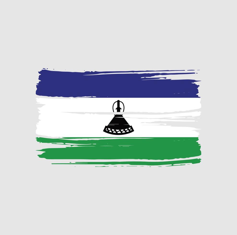 brosse de drapeau du lesotho. drapeau national vecteur