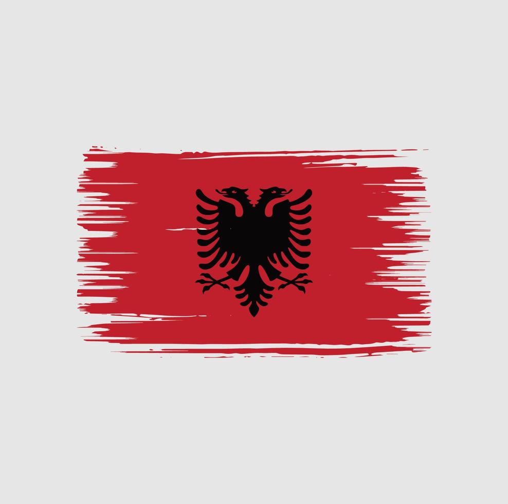 conception de brosse de drapeau albanie. drapeau national vecteur