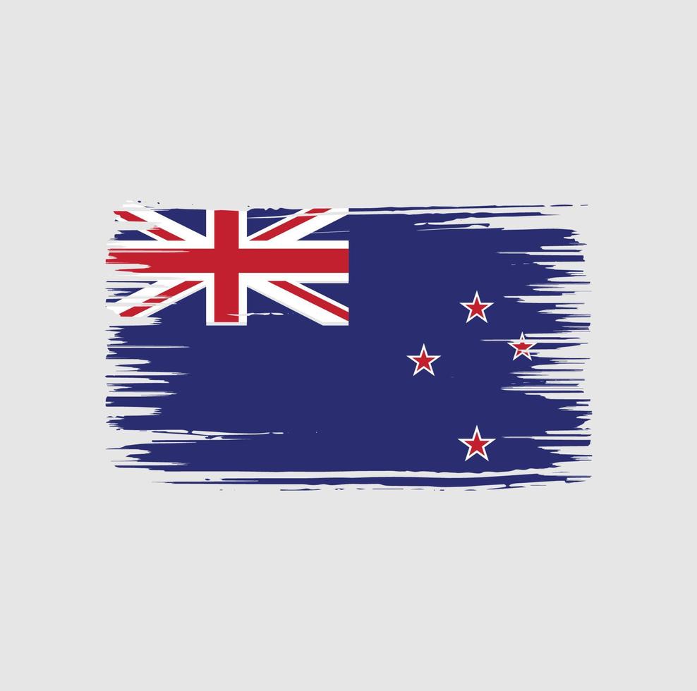 conception de brosse de drapeau de la nouvelle-zélande. drapeau national vecteur