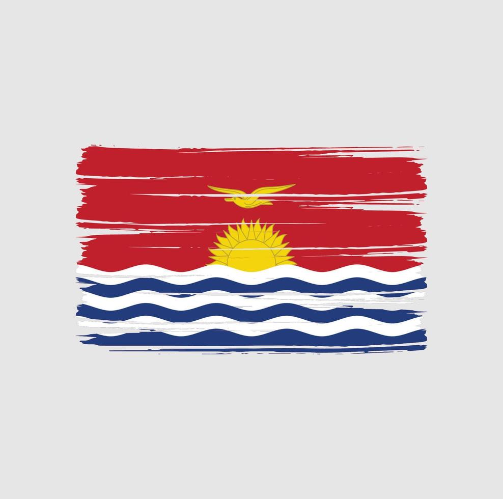 coups de pinceau du drapeau kiribati. drapeau national vecteur