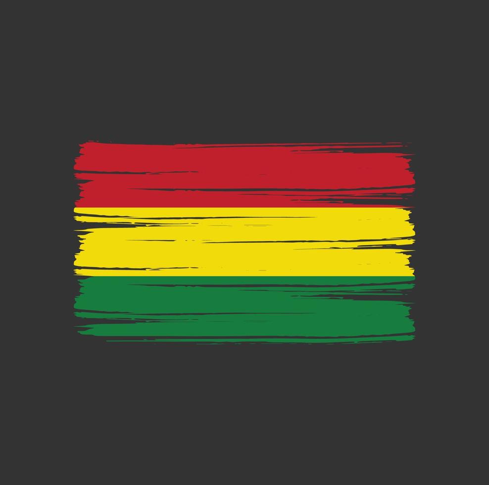 coups de pinceau du drapeau de la bolivie. drapeau national vecteur