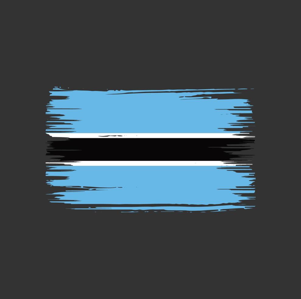 conception de brosse de drapeau du botswana. drapeau national vecteur