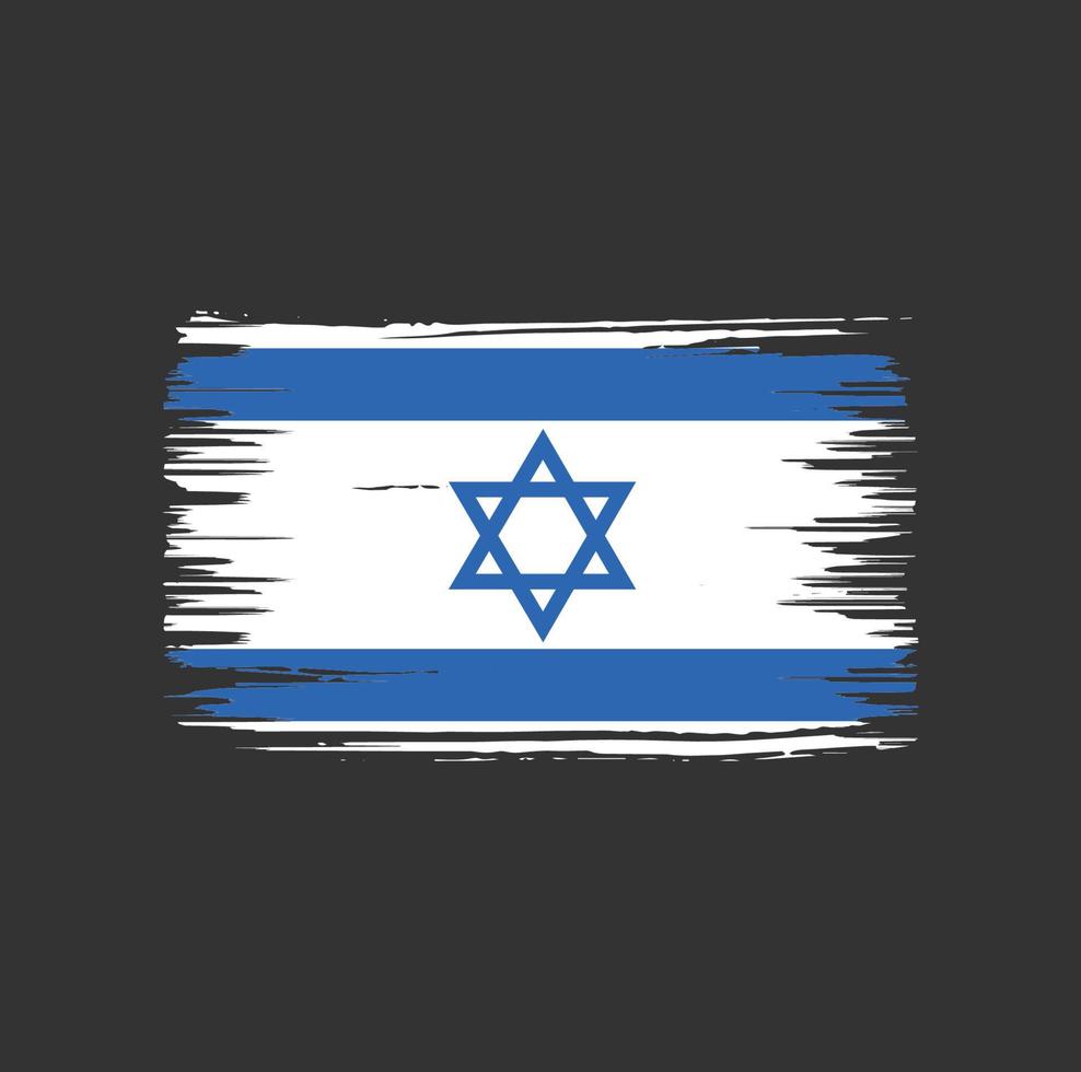 conception de brosse de drapeau d'Israël. drapeau national vecteur