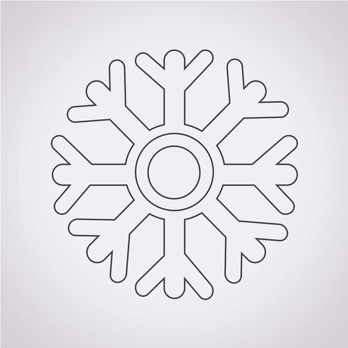 flocon de neige icône symbole signe vecteur