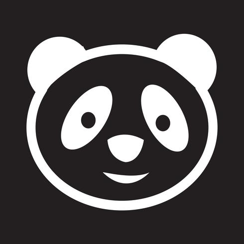 signe de symbole icône panda vecteur