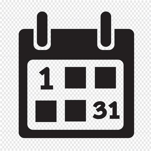 Calendrier symbole signe vecteur