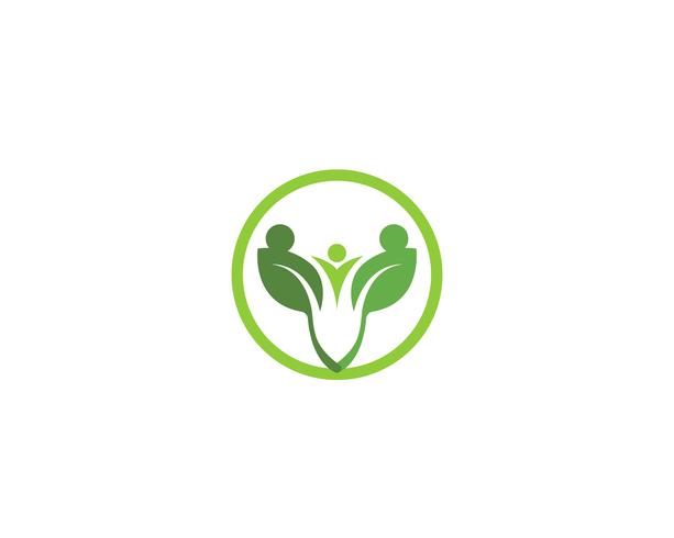 écologie logo nature élément vecteur