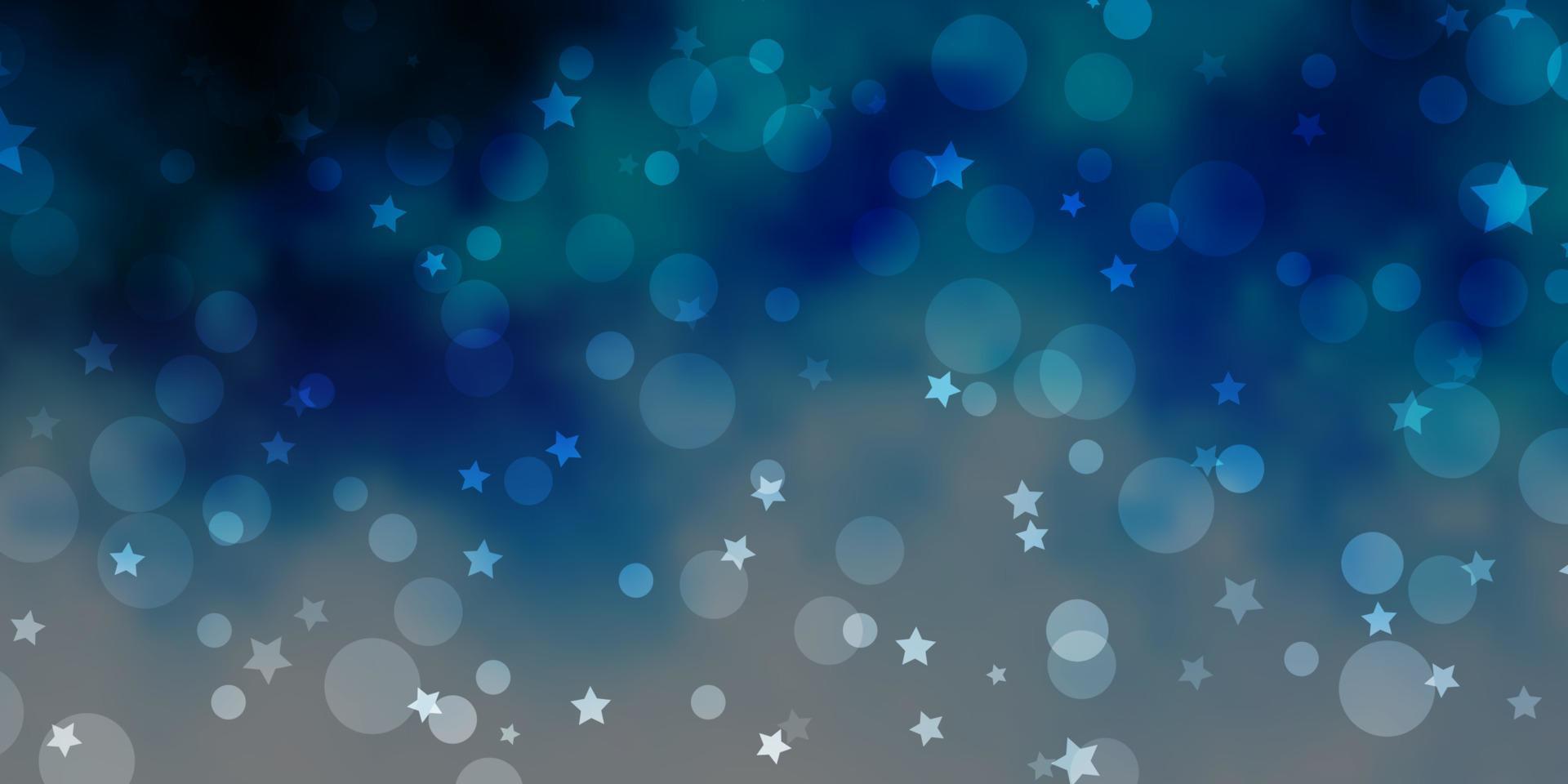 modèle vectoriel bleu clair avec des cercles, des étoiles.