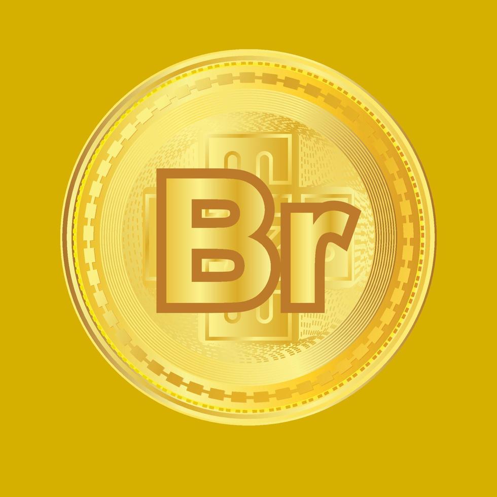 symbole monétaire numérique de la biélorussie vecteur