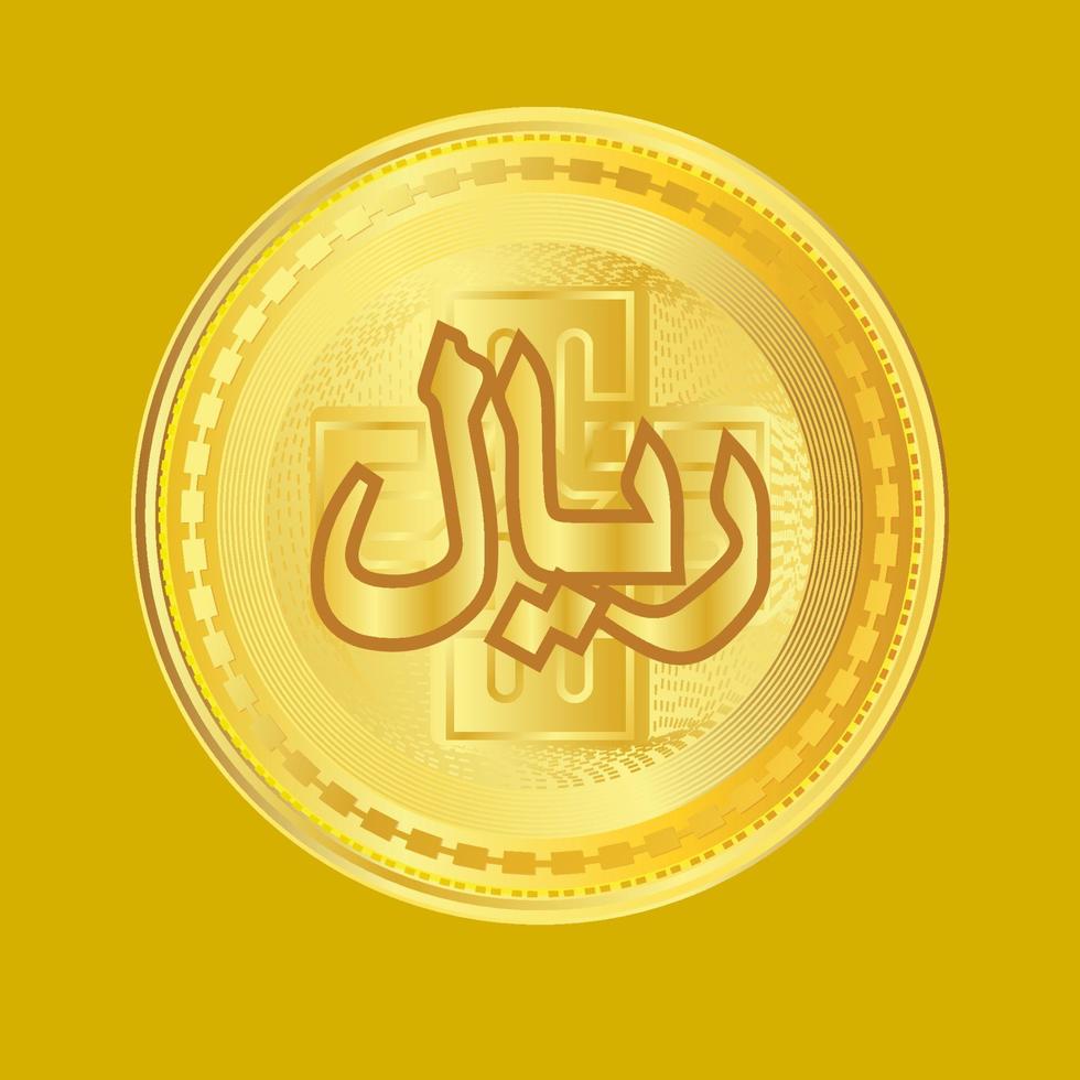 symbole monétaire numérique de l'arabie saoudite vecteur