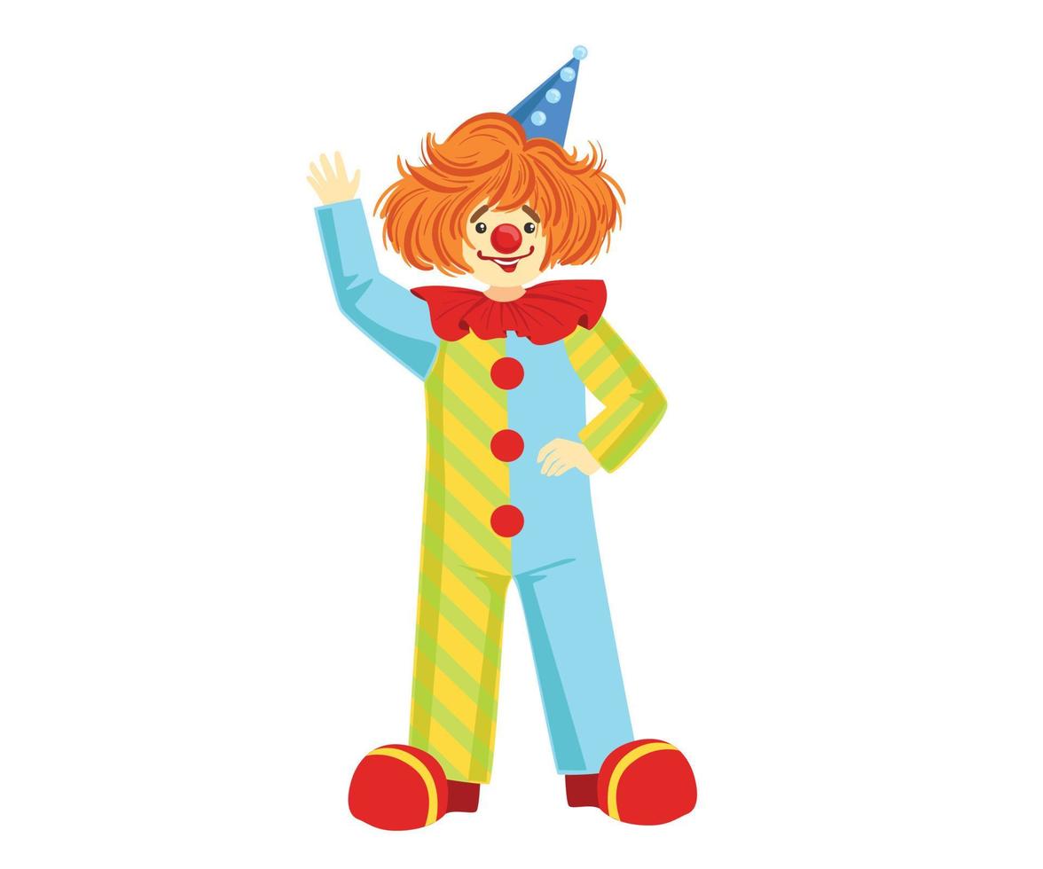 clown drôle de bande dessinée vecteur