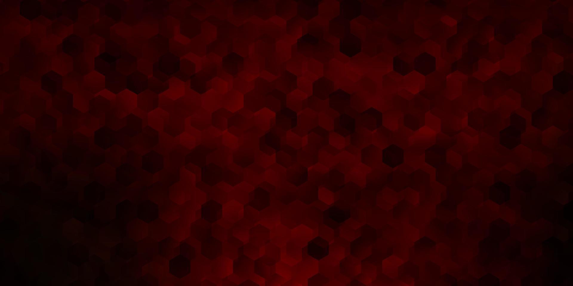 couverture vectorielle marron foncé avec des hexagones simples. vecteur