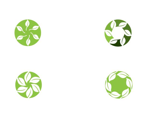 écologie logo nature élément vecteur