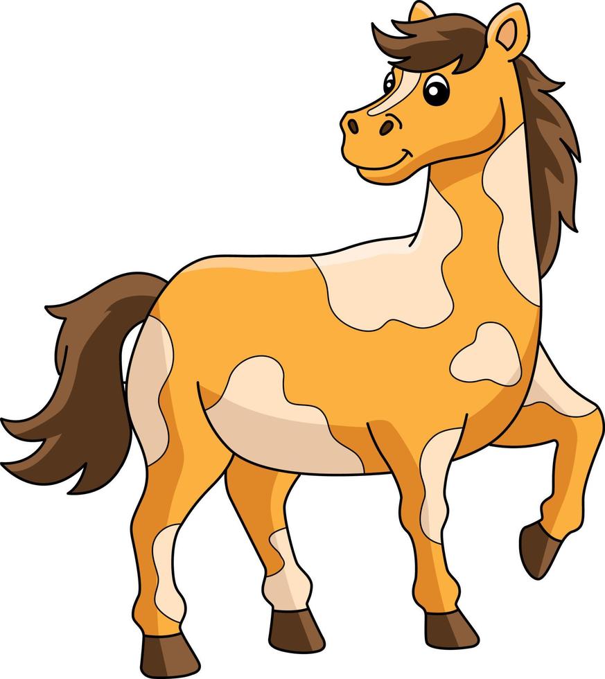 cheval dessin animé couleur clipart illustration vecteur