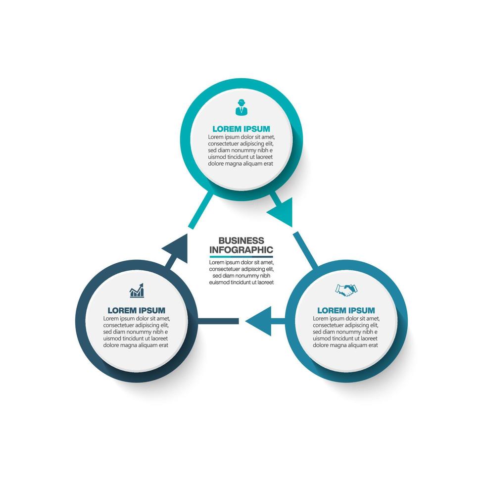 modèle d'infographie de cercle d'affaires de présentation vecteur