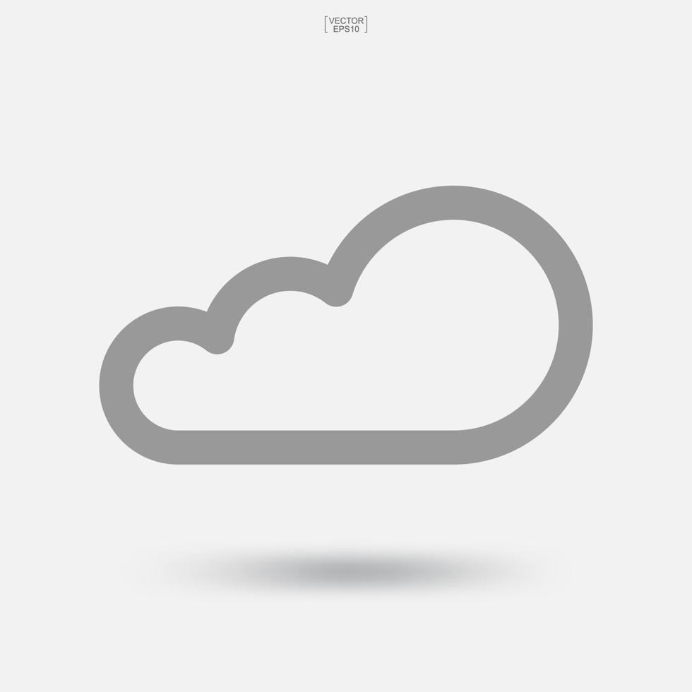 icône de nuages. signe et symbole de stockage en nuage. vecteur. vecteur