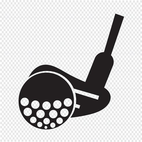 Signe symbole icône golf vecteur