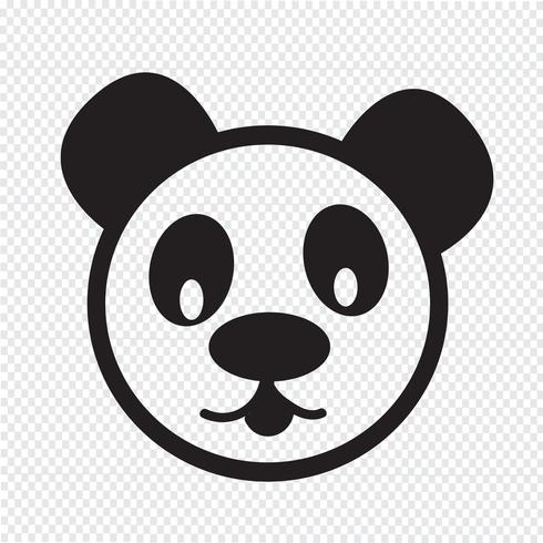 Signe de symbole icône Panda vecteur