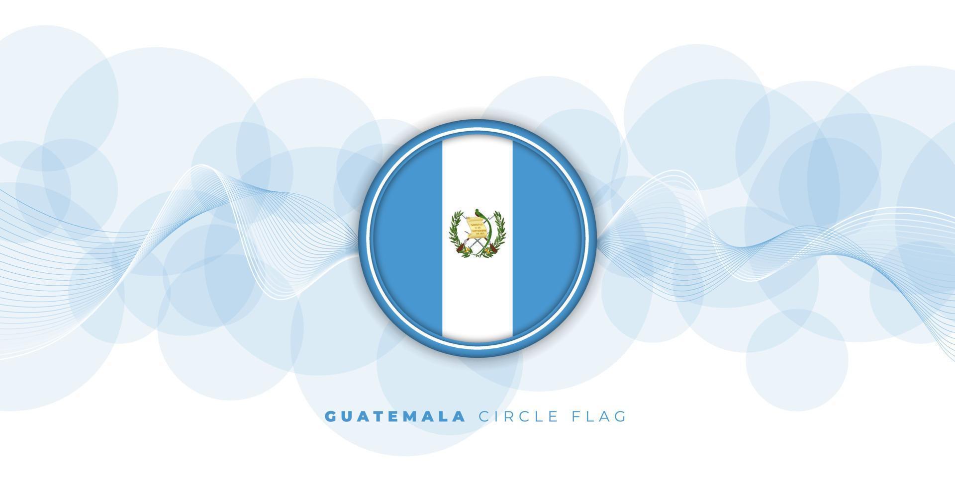 conception de drapeau de cercle du guatemala avec fond abstrait vecteur