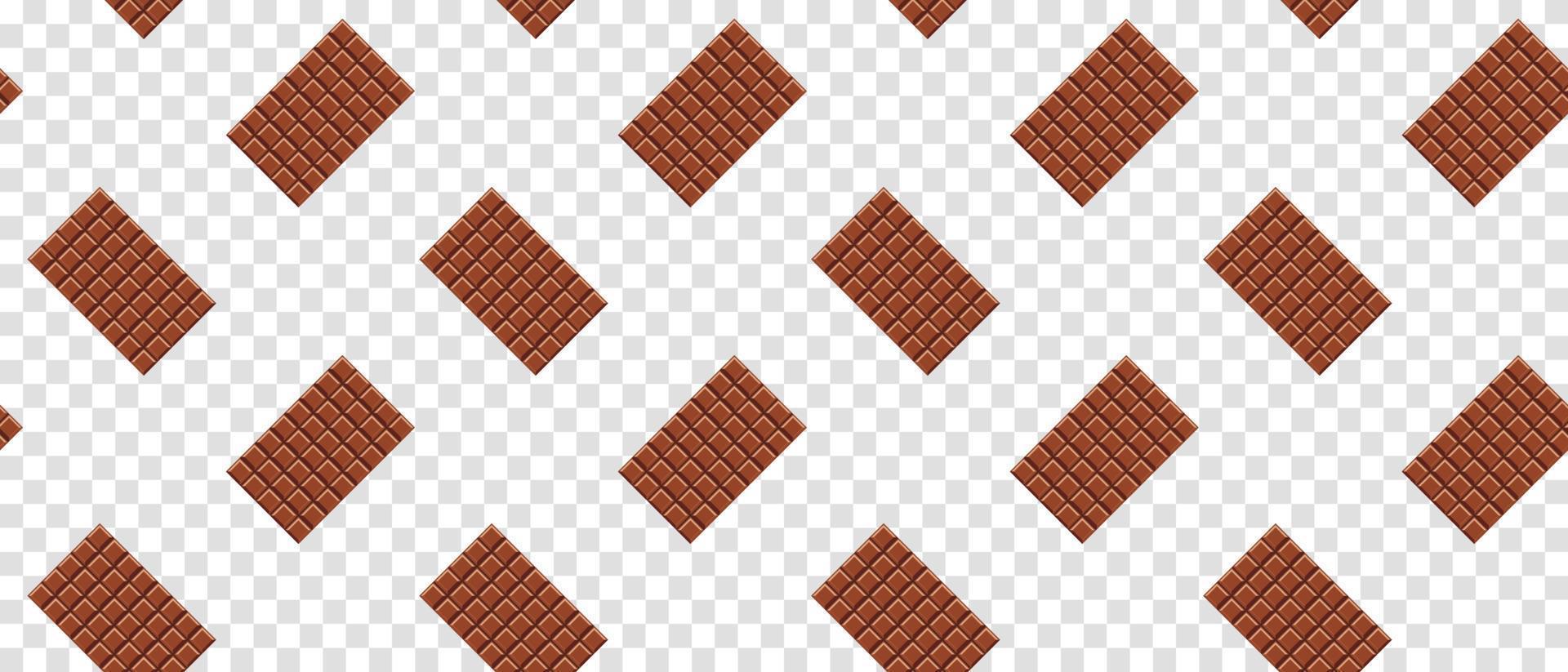 modèle sans couture de dessert de cacao de barre de chocolat. modèle sans couture de barre de chocolat. illustration vectorielle vecteur