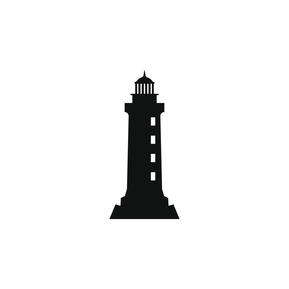 conception de vecteur de silhouette de phare pour l'icône du logo