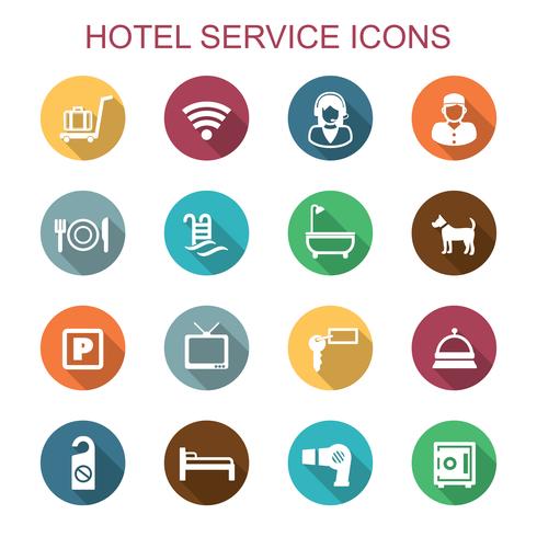 icônes de service hôtelier vecteur