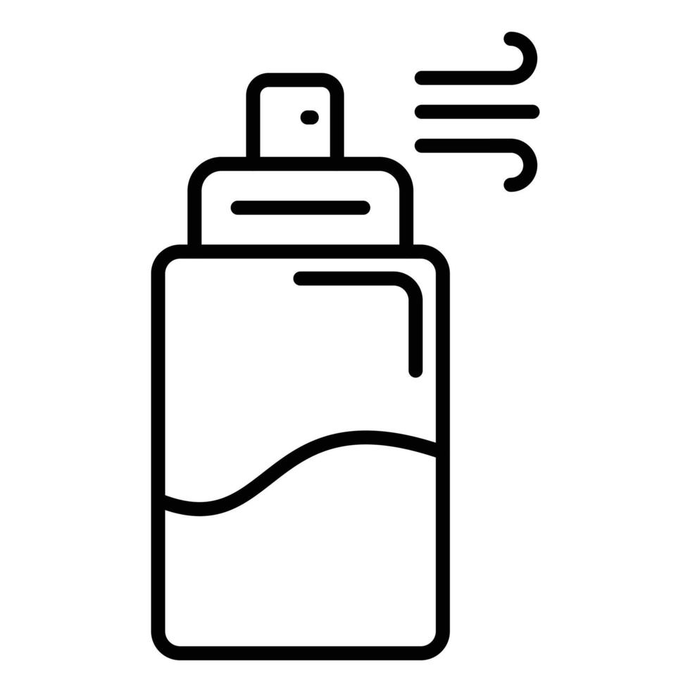icône de ligne de spray au poivre vecteur