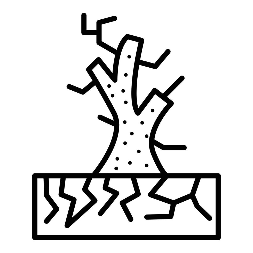 icône de la ligne de désertification vecteur