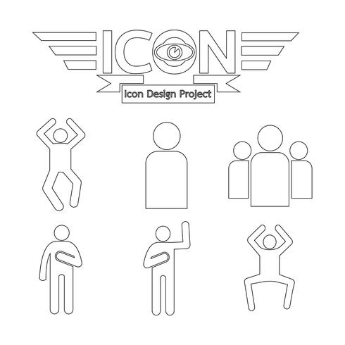 signe de symbole icône personnes vecteur