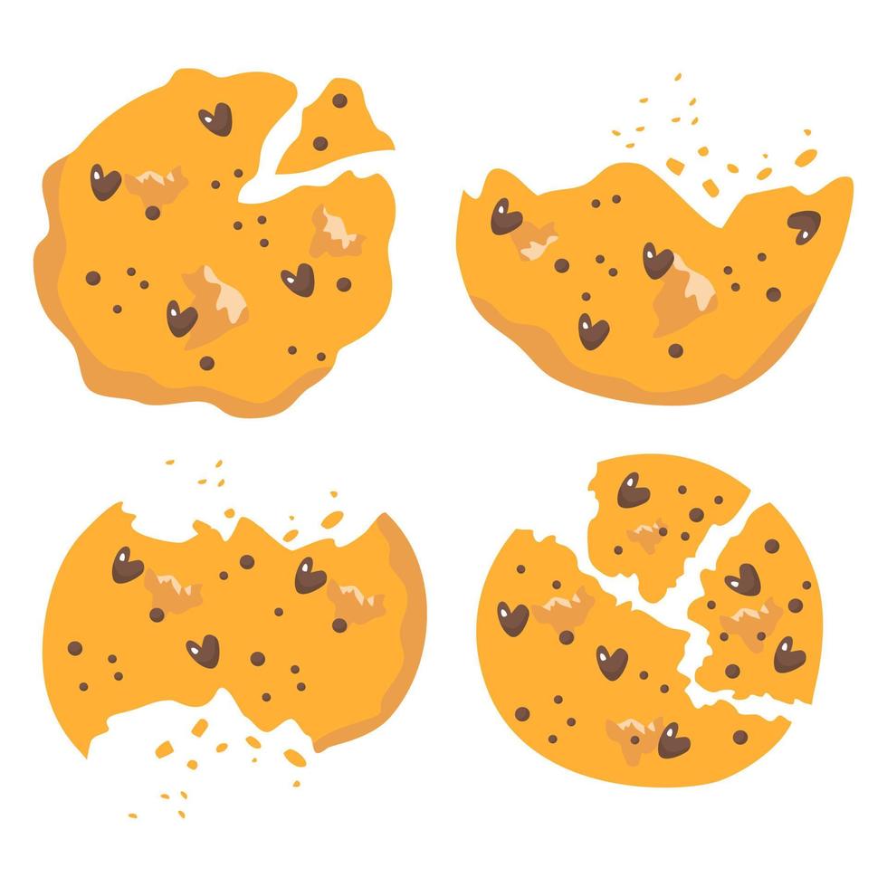 illustration de biscuits au café sucré vecteur