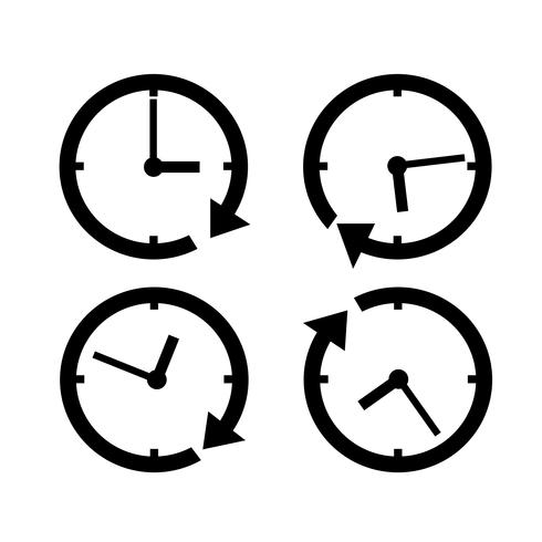 Signe symbole icône horloge vecteur