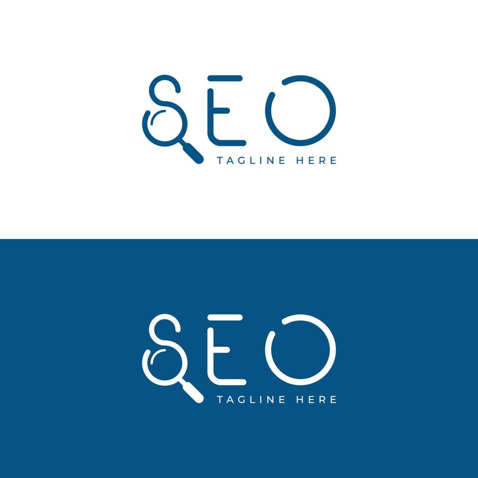 modèle de marque de lettrage de conception de logo seo vecteur