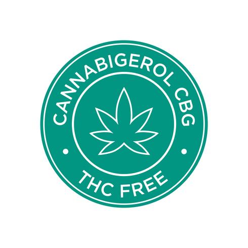 Cannabigerol CBG. Icône THC gratuit. vecteur