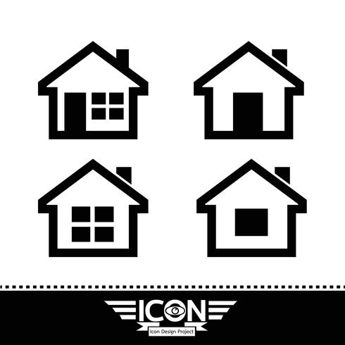 Signe de symbole icône maison vecteur