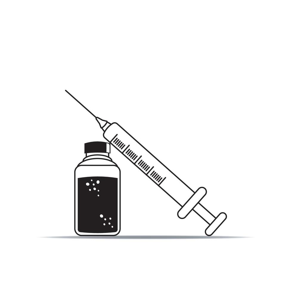 injecter le vaccin dessin illustration vectorielle vecteur