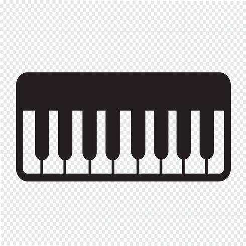 Signe symbole icône piano vecteur